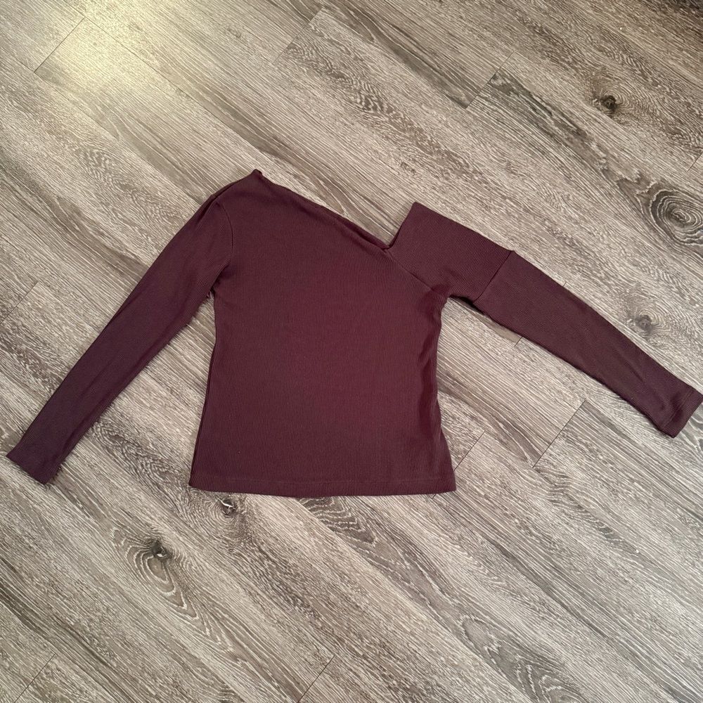 Enza Costa Asymmetric Off Shoulder Knit New